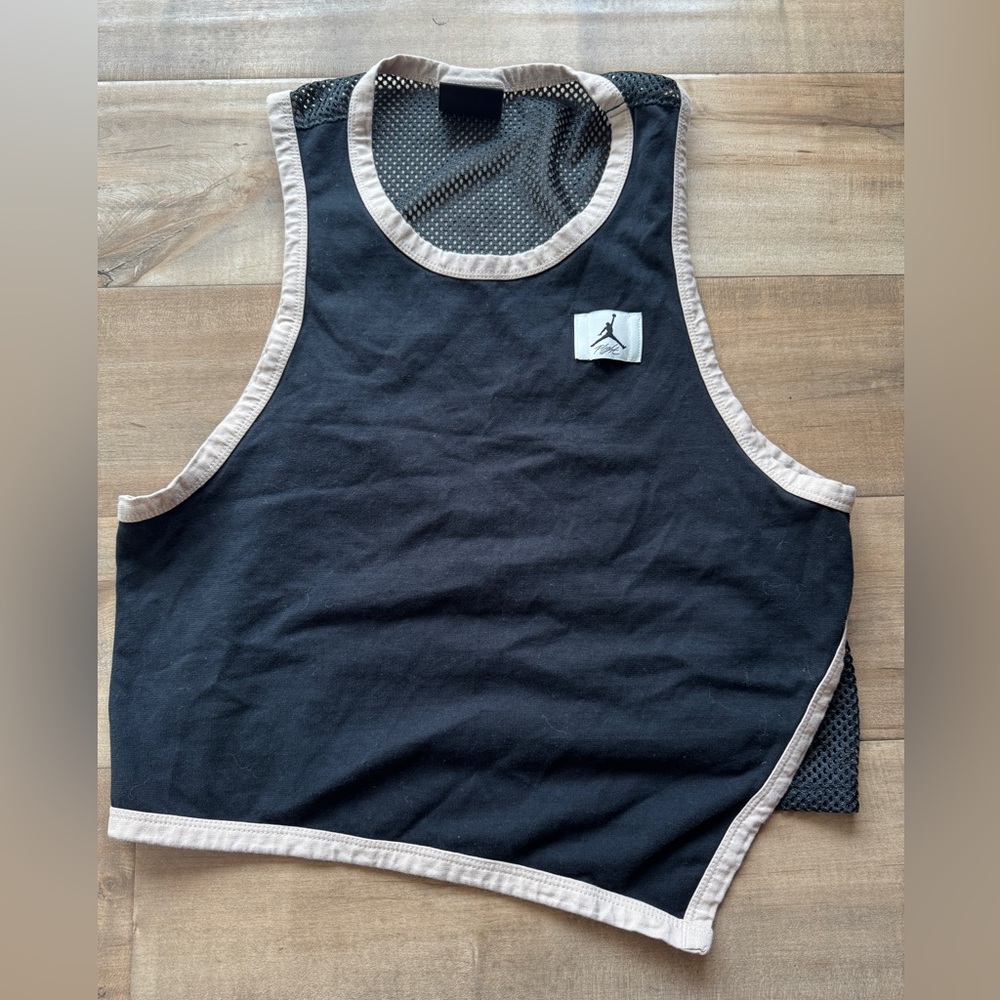 Jordan Black and Cream Mesh Top
